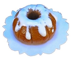 Dollhouse Bundt Cake with Icing 1:12 Scale Miniature Dessert Kitchen Bakery Food