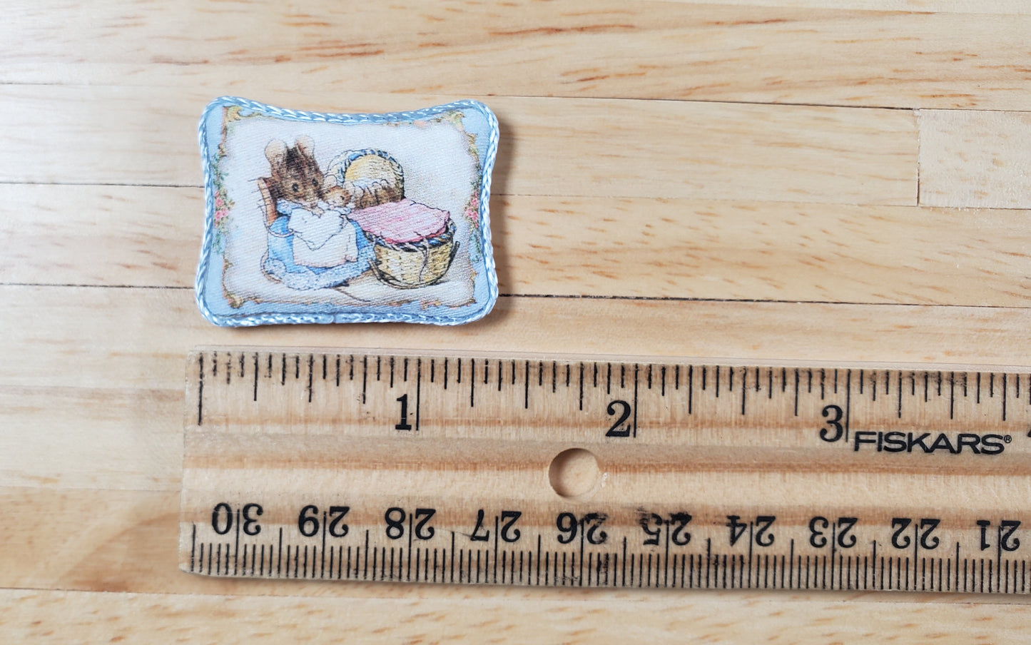 Dollhouse Pillow Mrs Tittlemouse Beatrix Potter Handmade 1:12 Scale Miniature