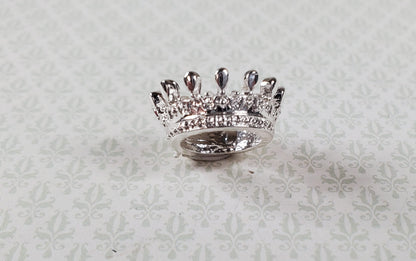 Regal Miniature Silver King's Crown Metal Dollhouse 7/16" Head Opening