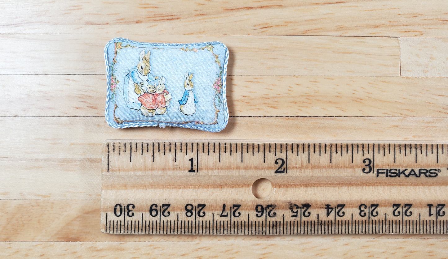 Dollhouse Pillow Peter Rabbit Beatrix Potter Handmade 1:12 Scale Miniature
