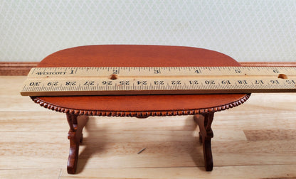 Dollhouse Oval Dining Table by Hansson Wood 1:12 Scale Miniature Walnut Finish