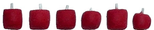 Dollhouse Votive Candles Red Set of 6 1:12 Scale Miniature