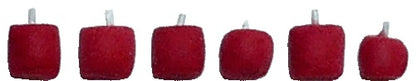 Dollhouse Votive Candles Red Set of 6 1:12 Scale Miniature