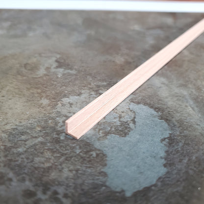 Dollhouse Corner Angle Trim Molding 1/4" x 1/4" x 18" long 1:12 Scale CLA77507