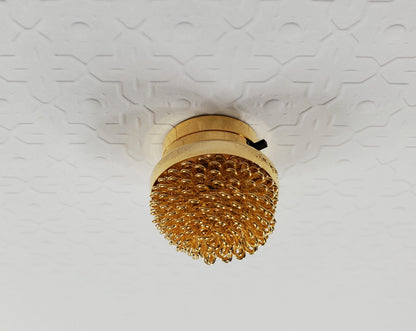 Dollhouse Ceiling Light Battery Operated Gold Fancy 1:12 Scale Miniature