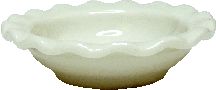 Dollhouse Large Pie Plate Ceramic White 1:12 Scale Miniature Kitchen Accessory