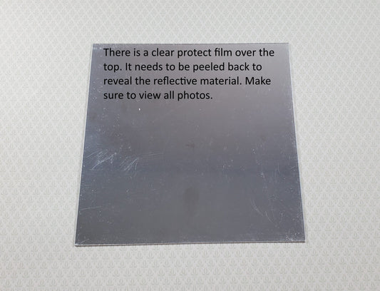 Mirror Material Cut with Scissor Self Adhesive 6"x 6" Protective Film