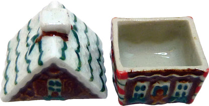 Dollhouse Ceramic Gingerbread House Cookie Jar 1:12 Scale Miniature