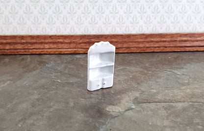 Dollhouse Miniature 1:144 Scale White Corner Cabinet Cupboard Metal
