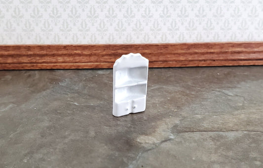 Dollhouse Miniature 1:144 Scale White Corner Cabinet Cupboard Metal