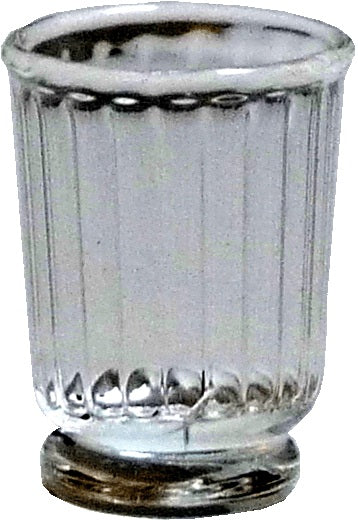 Dollhouse Ribbed Water Glass 1:12 Scale Miniature Kitchen Dining Drinks