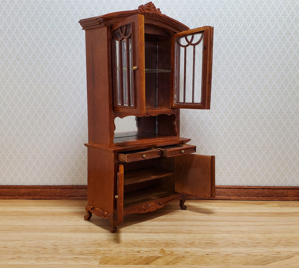 Bespaq Dollhouse Kitchen Hutch China Cabinet 1:12 Scale Miniature Furniture