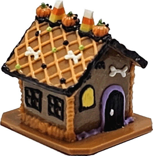 Dollhouse Halloween Gingerbread House 1:12 Scale Miniatures Food Bakery Holiday