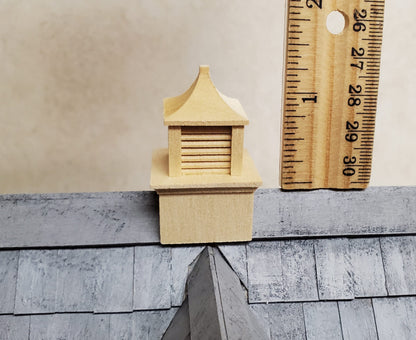Dollhouse HALF SCALE Roof Cupola Wood Houseworks 1:24 - 45 Degree Pitch Roof