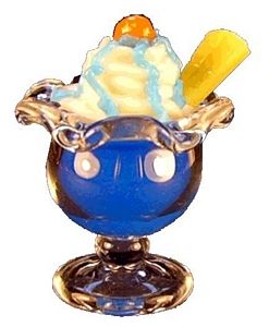 Dollhouse Parfait Sundae Blueberry 1:12 Scale Miniature Food Kitchen Dessert
