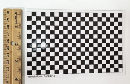 Dollhouse HALF SCALE Wall or Floor Tiles Embossed Black & White 1:24 Scale