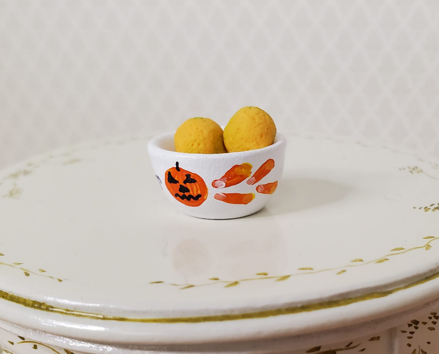 Dollhouse Halloween Trick or Treat Bowl 1:12 Scale Miniature