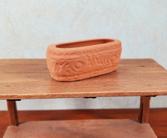 Dollhouse Oval Terra Cotta Planter for Flowers 1:12 Scale Miniature