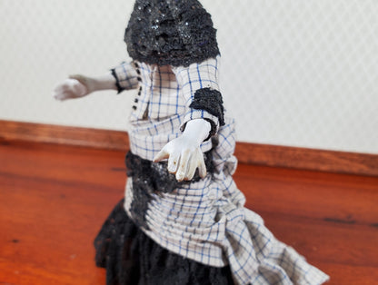 Artisan Dollhouse Doll Victorian Lady 1:12 Scale Vintage OOAK Porcelain