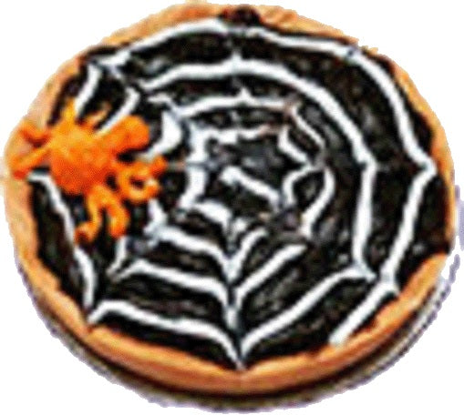 Dollhouse Chocolate Halloween Web Pie 1:12 Scale Miniature Food Kitchen