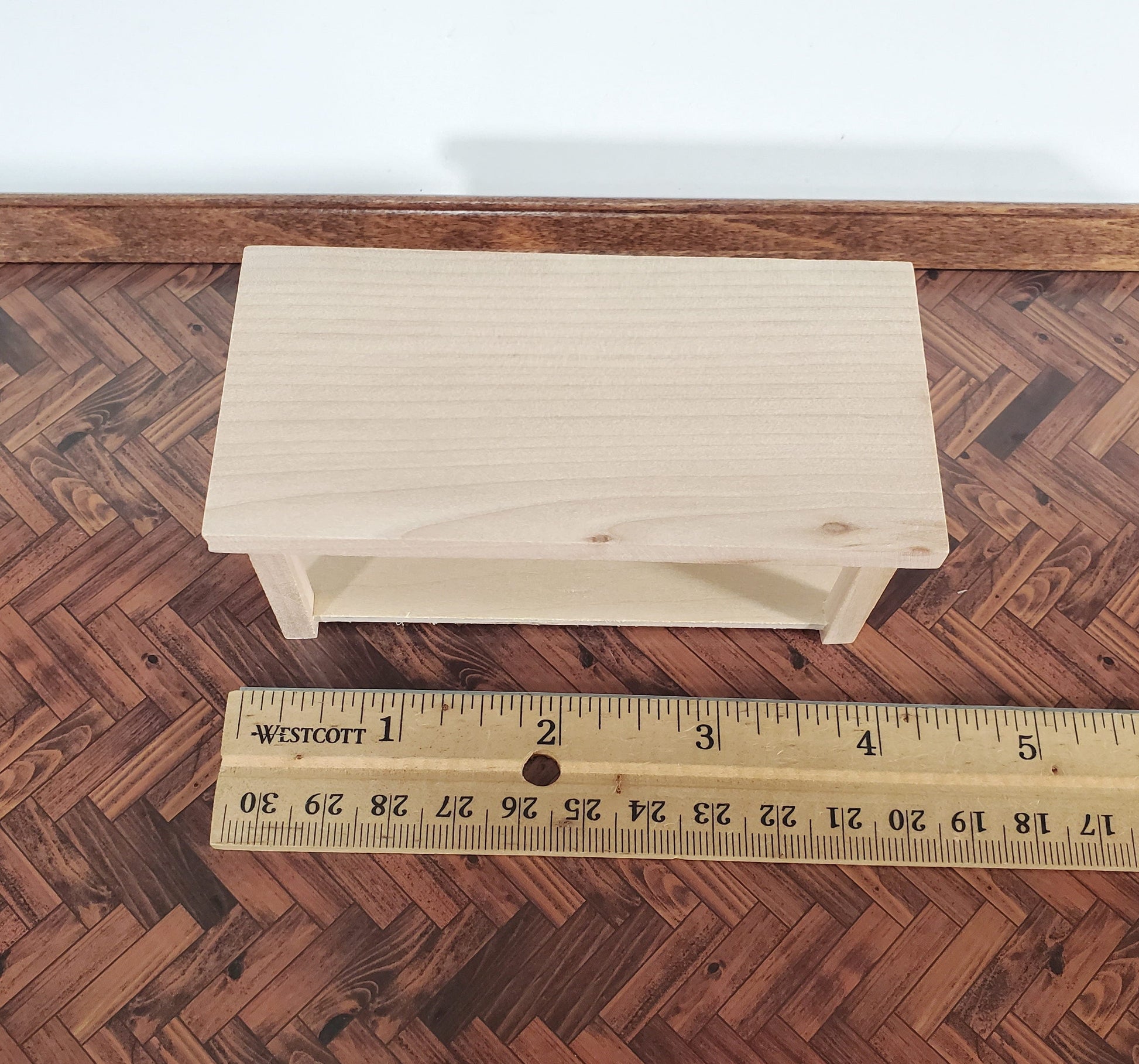 Dollhouse Coffee Table Unpainted Wood 1:12 Scale Miniature Living Room Furniture