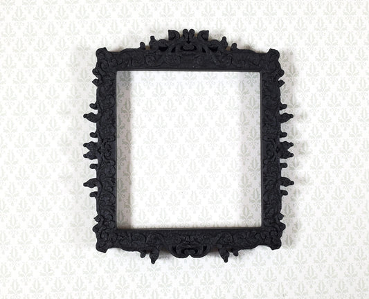 Dollhouse Miniature Picture Frame Black Victorian Style 1:12 Scale MC206