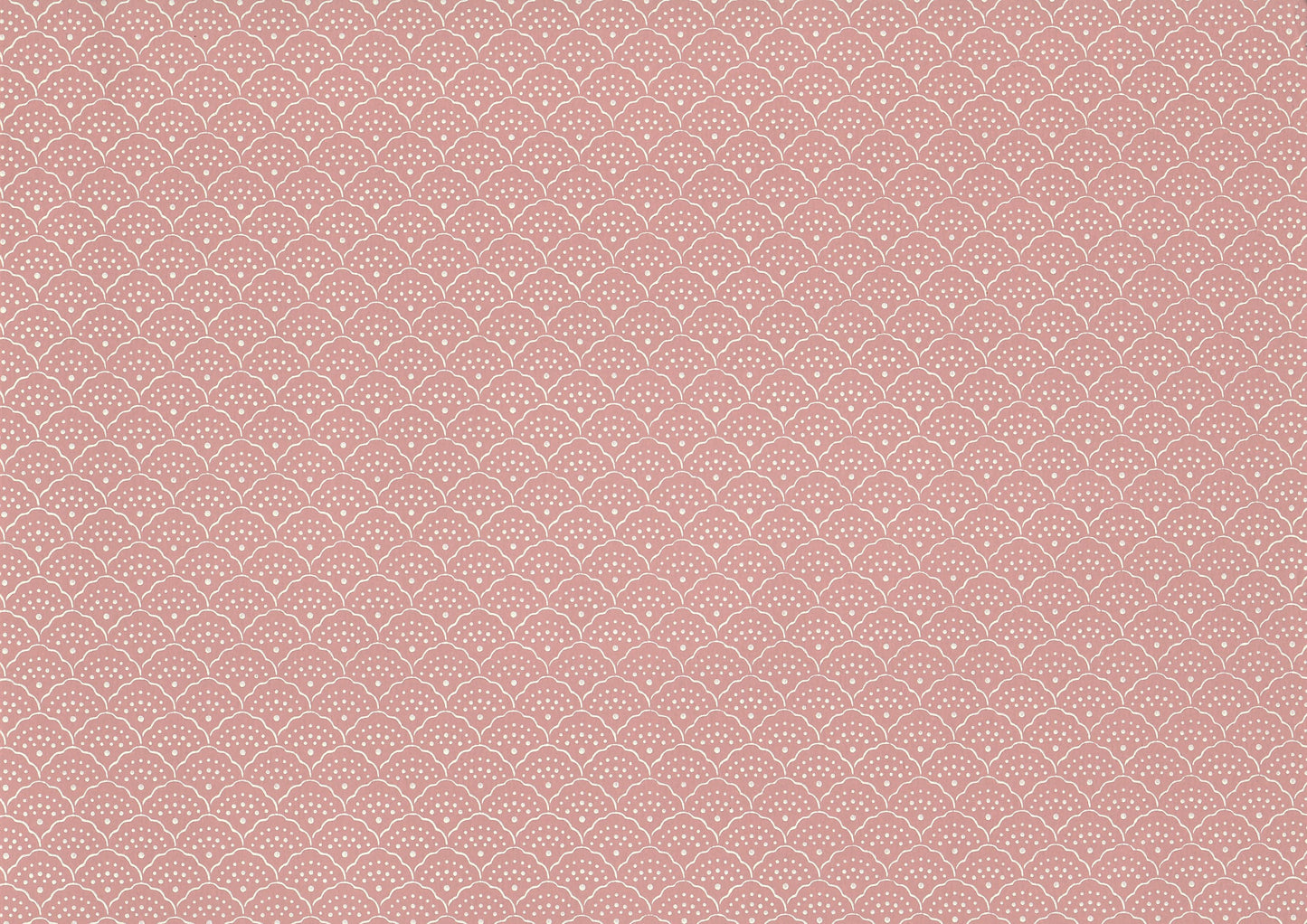 Dollhouse Wallpaper Dusty Rose Scalloped Fan 3 Sheets 1:12 Scale Miniature