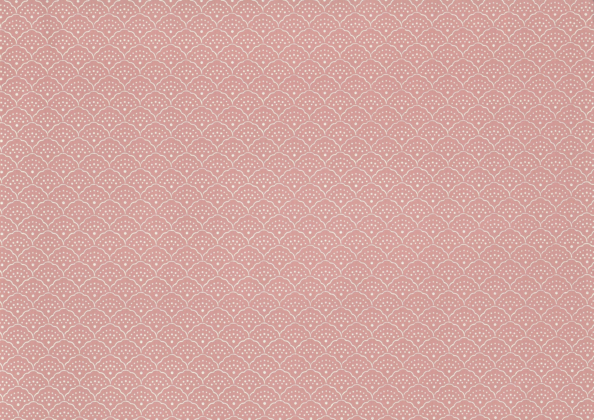 Dollhouse Wallpaper Dusty Rose Scalloped Fan 3 Sheets 1:12 Scale Miniature
