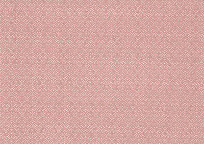 Dollhouse Wallpaper Dusty Rose Scalloped Fan 3 Sheets 1:12 Scale Miniature