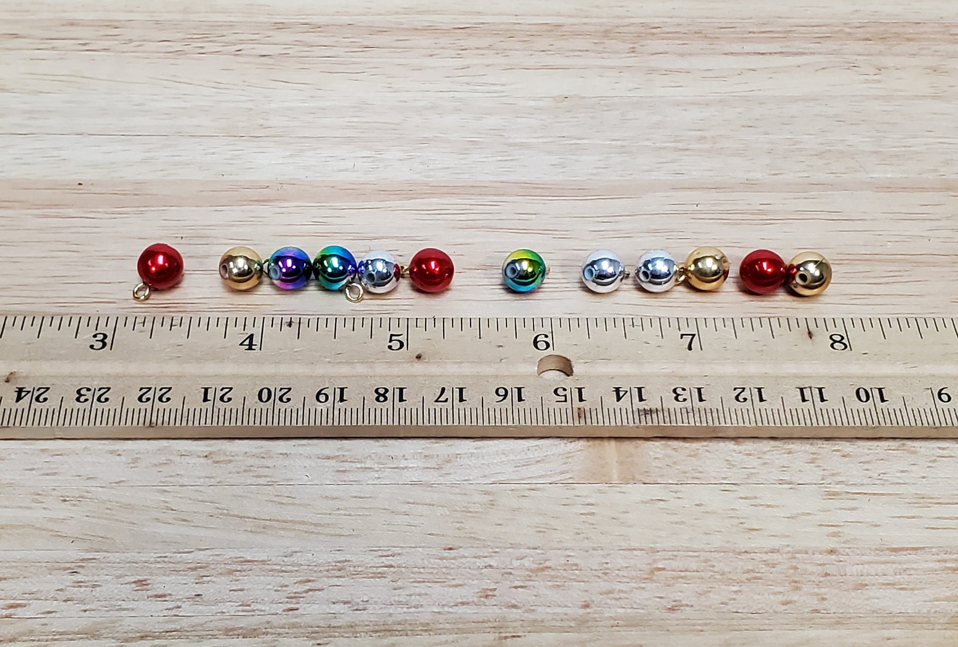 Dollhouse Christmas Ornaments Set of 12 Multi Colored Bulbs 1:12 Scale Miniature