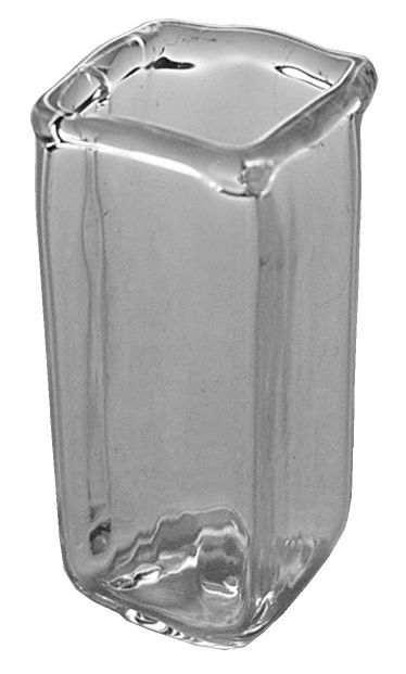 Dollhouse Square Clear Glass Vase 1:12 Scale Miniature Decoration