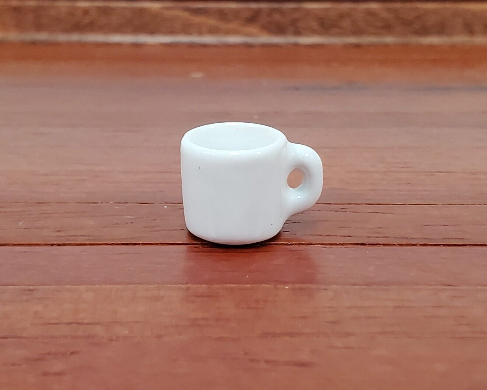 Dollhouse Coffee Mug All White LARGE Use in 1:6 or 1/12 Scale Miniature Kitchen