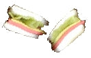 Dollhouse Finger Sandwich Set of 2 1:12 Scale Miniature Food