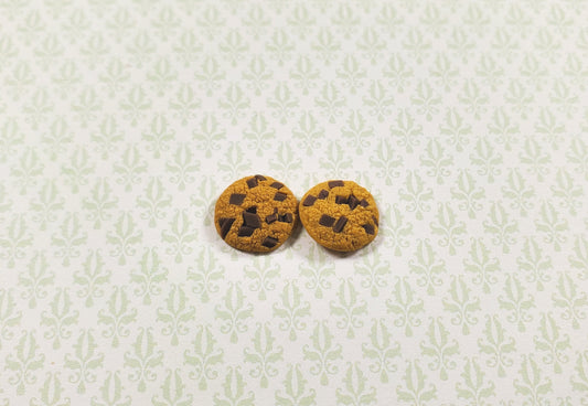 Dollhouse Chocolate Chip Cookies Set of 2 1:12 Scale Miniature Food