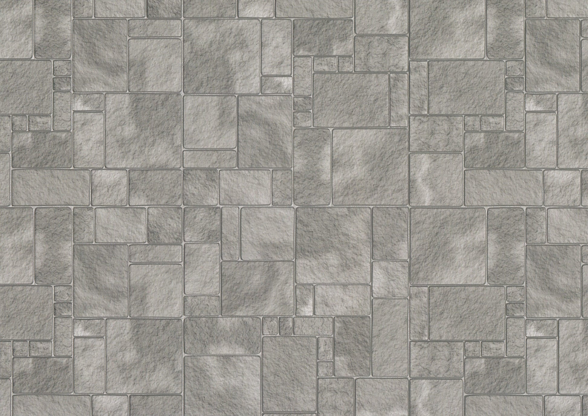 Miniature Flagstone Tile Floor Lightly Embossed Faux Flooring Gray Card Stock