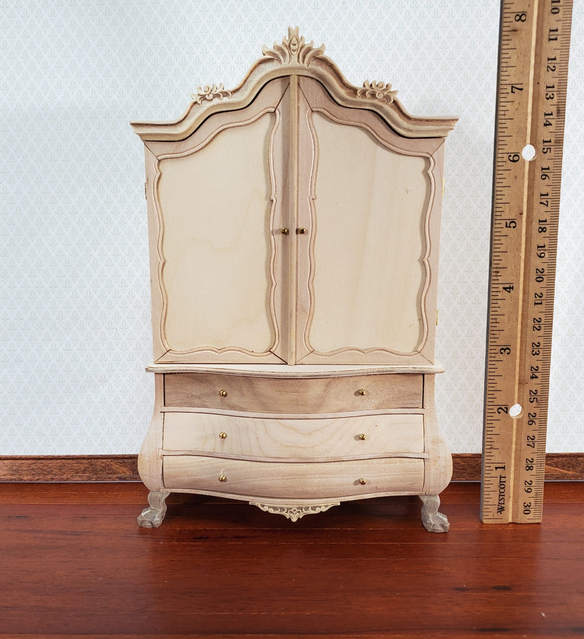 JBM Dutch Baby House Cabinet Dollhouse Large 1:12 Scale Miniature Unpainted