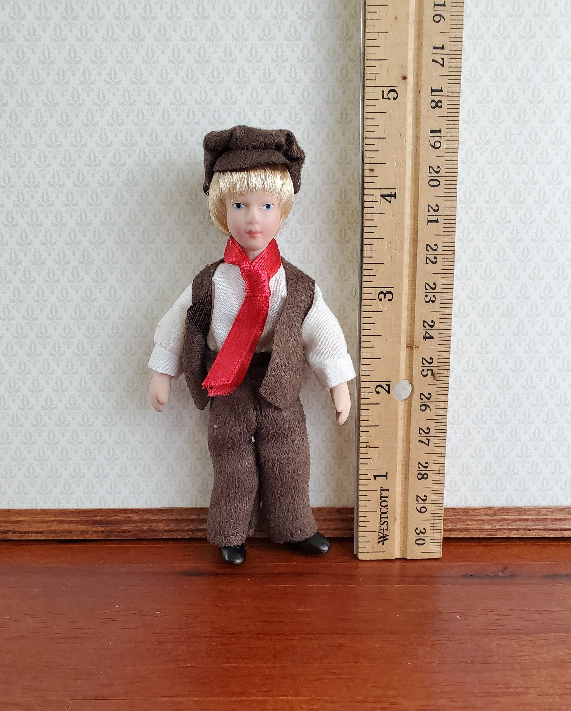 Dollhouse Victorian Boy Son Doll Porcelain Semi-Poseable 1:12 Scale Family