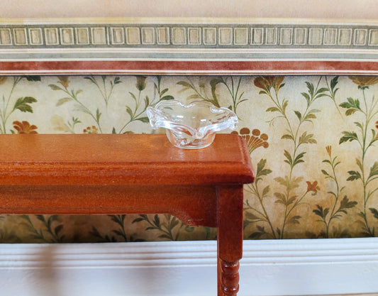 Dollhouse Clear Glass Candy Dish or Serving Bowl 1:12 Scale Miniature