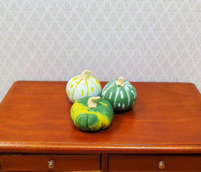 Dollhouse Green Gourds Set of 3 1:12 Scale Miniature Food Kitchen Fall Grocery