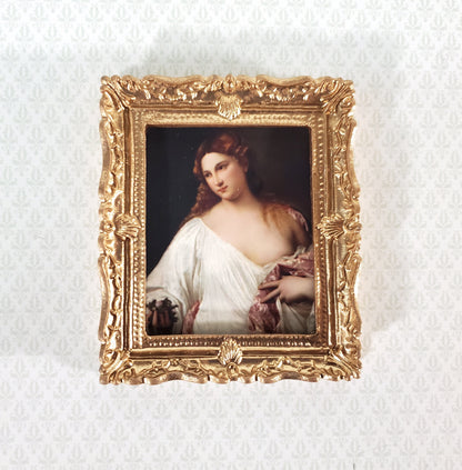 Miniature Flora by Titian Framed Print 1:12 Scale Dollhouse Renaissance Handmade
