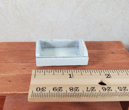 Dollhouse Short Whitewashed Wood Produce Crate 1:12 Scale Dollhouse Miniature