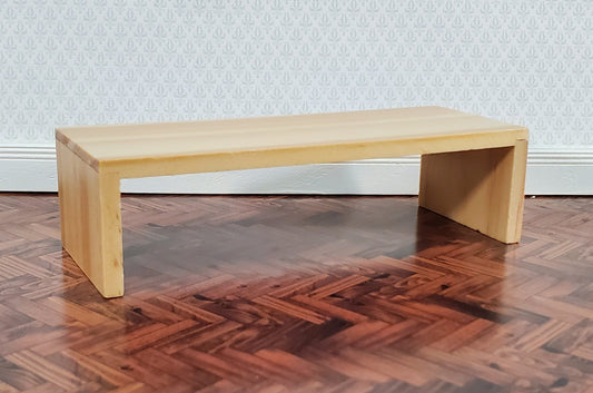 Dollhouse Modern Coffee Table Light Oak Finish 1:12 Scale Miniature Furniture