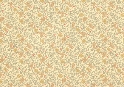 Dollhouse Wallpaper 3 Sheets Birds & Berries 1:12 Scale Victorian Art Nouveau