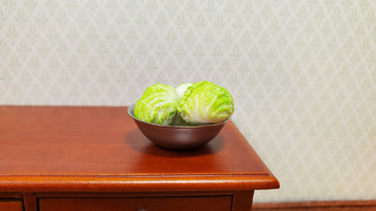 Dollhouse Cabbage Set of 3 1:12 Scale Miniature Kitchen Food Vegetables Grocery