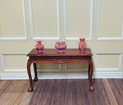 Dollhouse Miniature Pitcher Cranberry Glass Textured 1:12 Scale Philip Grenyer