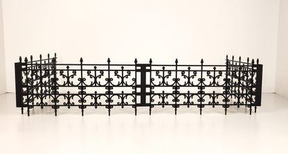 Miniature 4 Piece Fence Kit Black Victorian Georgian Style 1:12 Scale Dollhouse