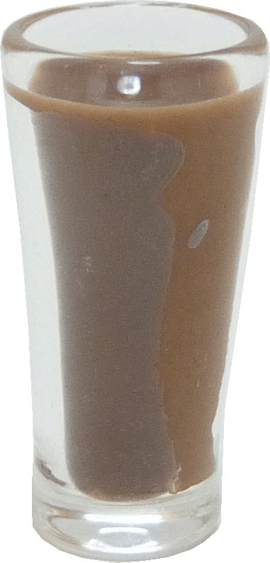 Dollhouse Chocolate Milk in a Tall Glass 1:12 Scale Miniature Food Drink