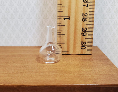 Dollhouse Small Clear Glass Jar or Vase 1:12 Scale Miniature Decor