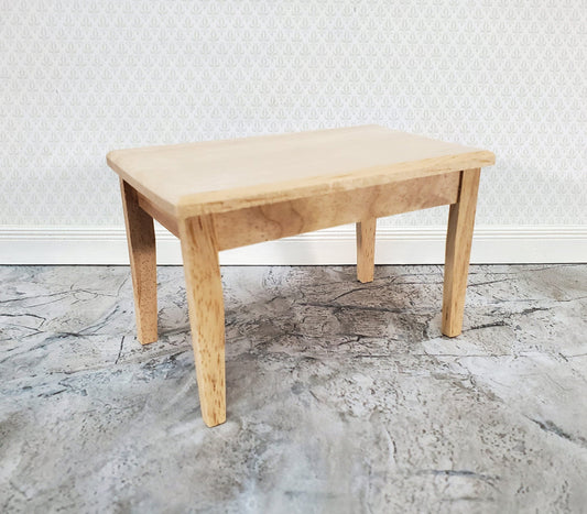 Dollhouse Kitchen or Dining Room Table Unpainted Wood 1:12 Scale Miniature Furniture