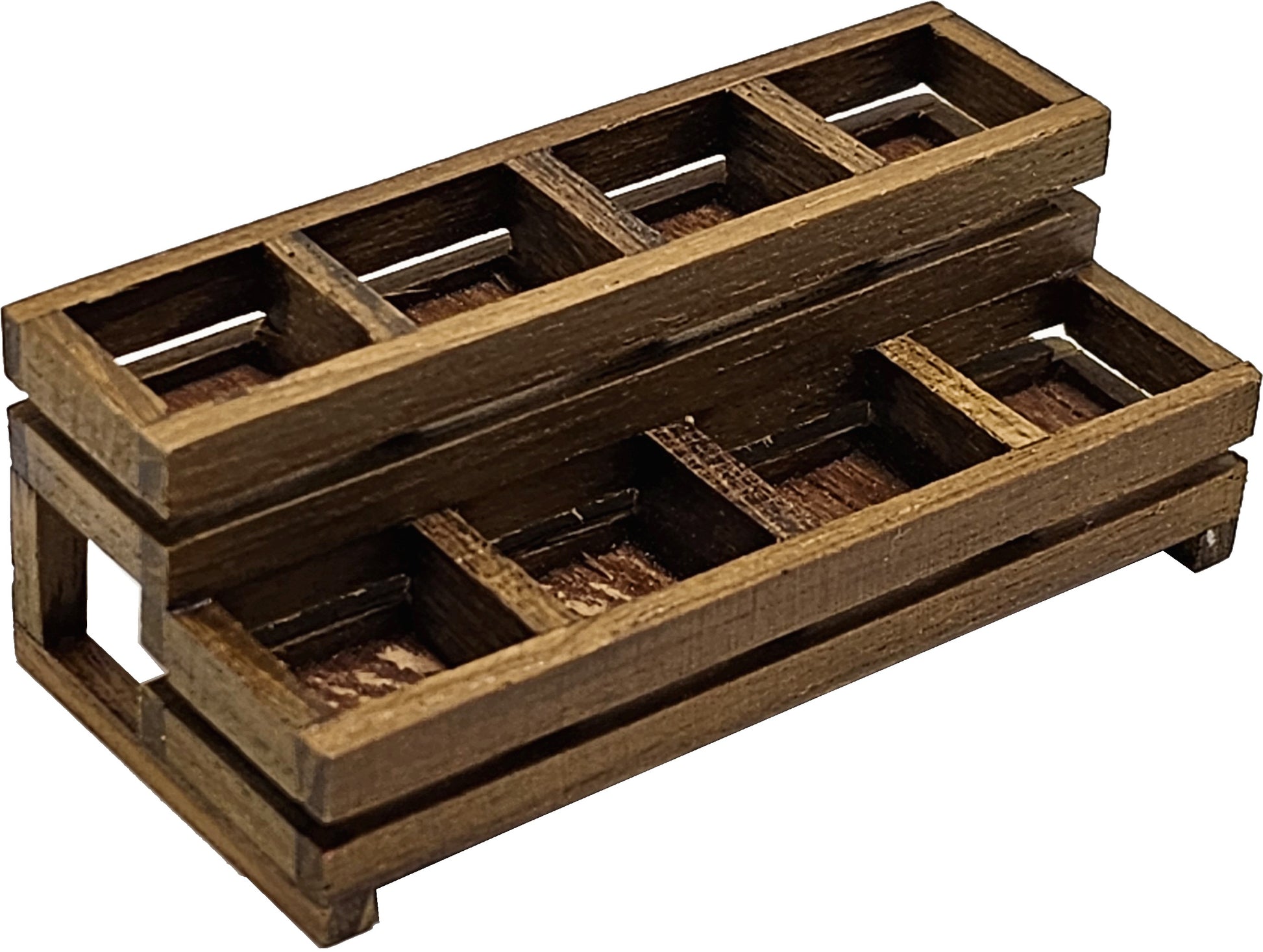 Dollhouse Tiered Wooden Plant Stand 1:12 Scale Miniature Garden Plants Flowers